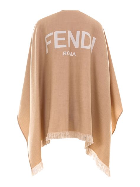 fendi wool cape|Fendi poncho.